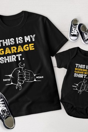 This Is My Garage Shirt - Personalized Matching Shirt And Baby Bodysuit