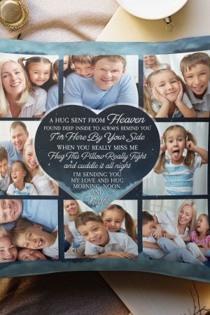 A Hug Sent From Heaven - Personalized Photo Pillow (Insert Included)