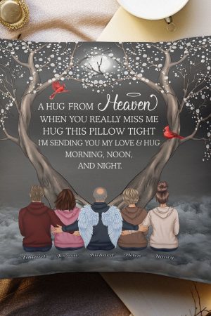 A Hug From Heaven Memorial Gift For Family - Personalized Pillow