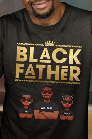 Black Father King Dope Dad - PersonalizedOne Size Shirt