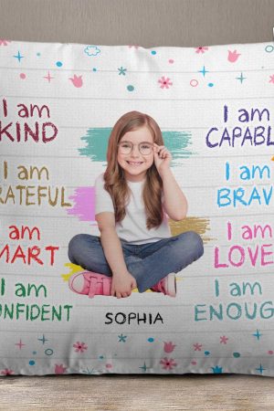 Custom Photo I Am Kind  - Personalized Photo Pillow (Insert Included)