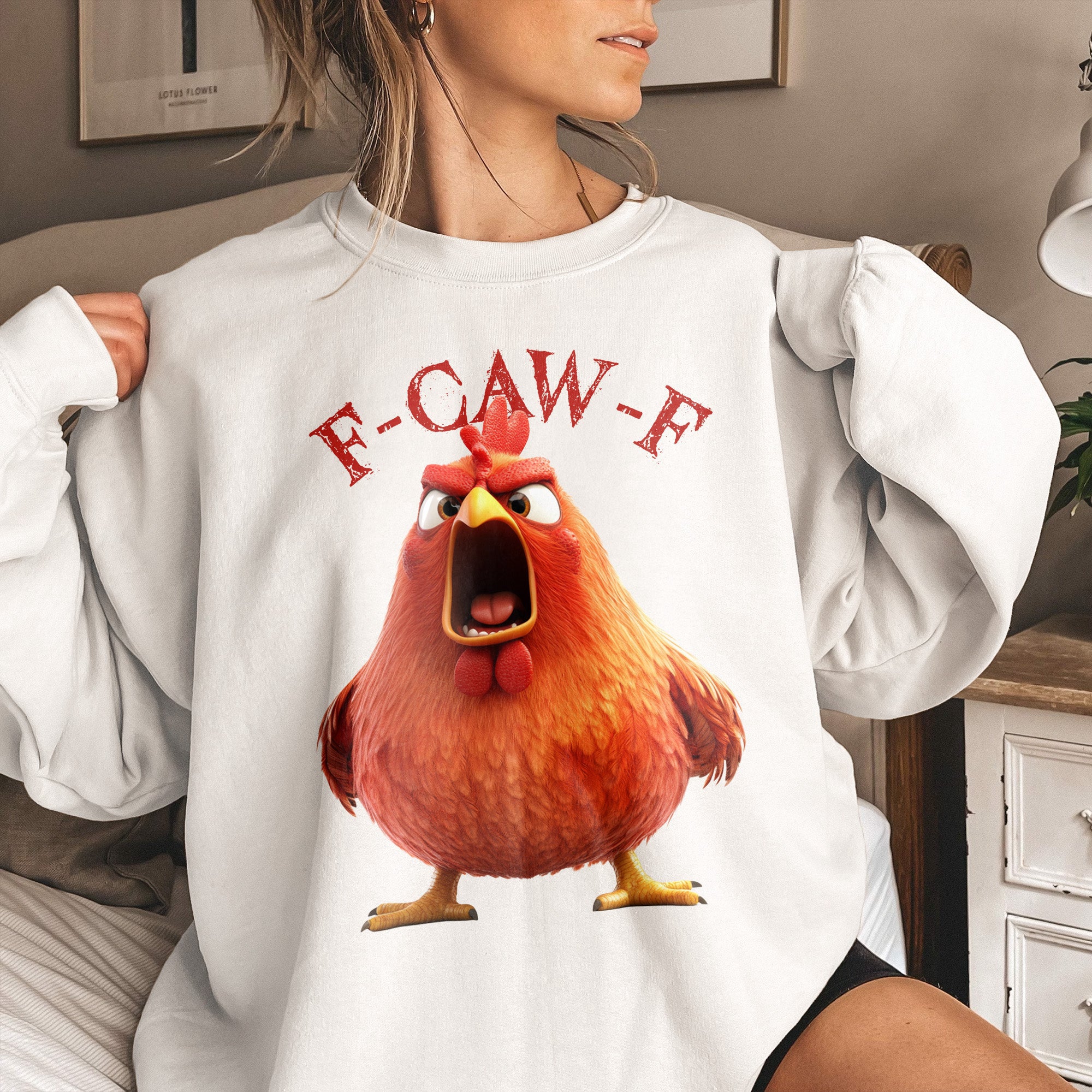 FunnyOne Size Shirt - Humorous Crow F-Caw-F - PersonalizedOne Size Shirt - Image 5