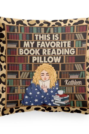 This Is My Favorite Book Reading Pillow - Personalized Pillow (Insert Included) - Birthday, Loving Gift For Book Lovers